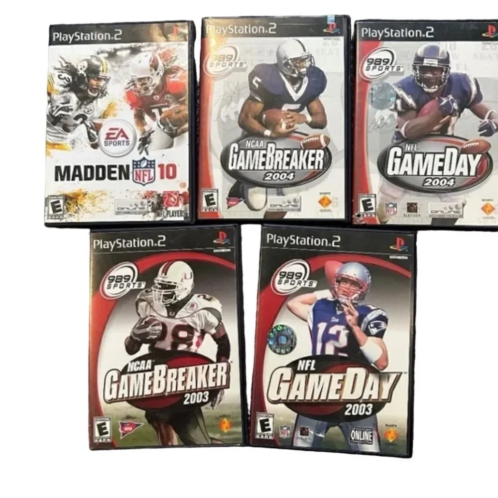 PlayStation2 football games - 5 incl Madden 10